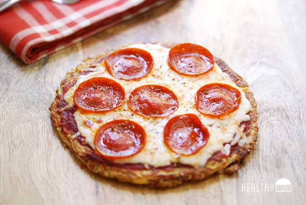 Masa de pizza baja en carbohidratos hecha de fideos Shirataki