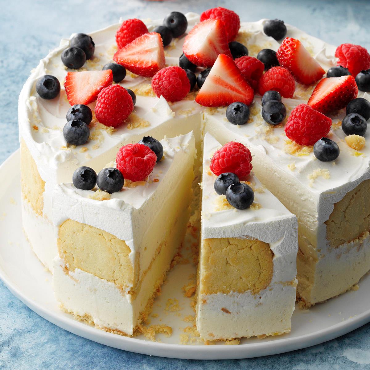 Receta de pastel de helado de coco y limón