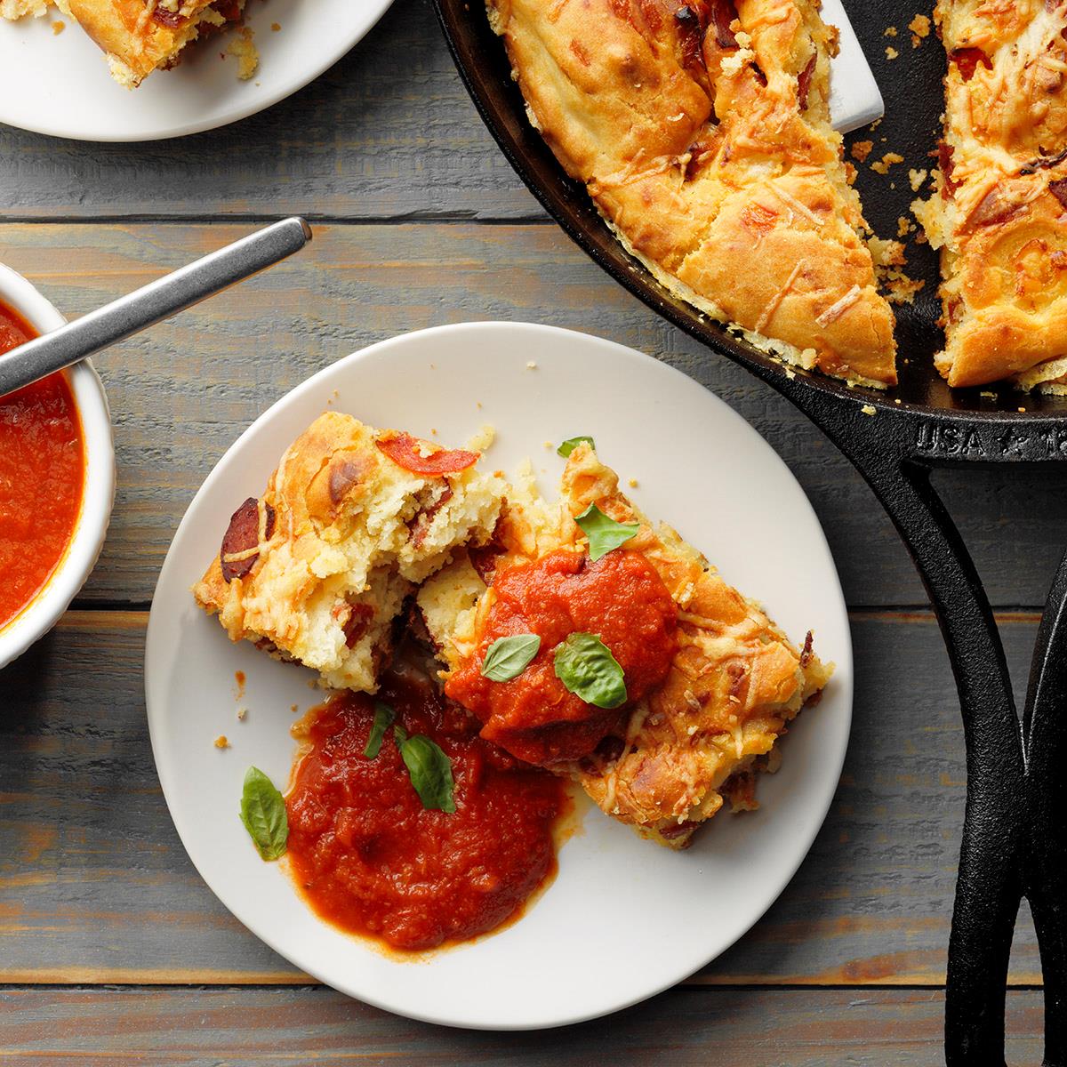 Receta de pan de focaccia con pepperoni