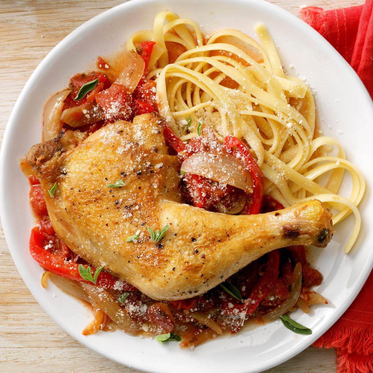 Día de la semana de pollo Receta Cacciatore