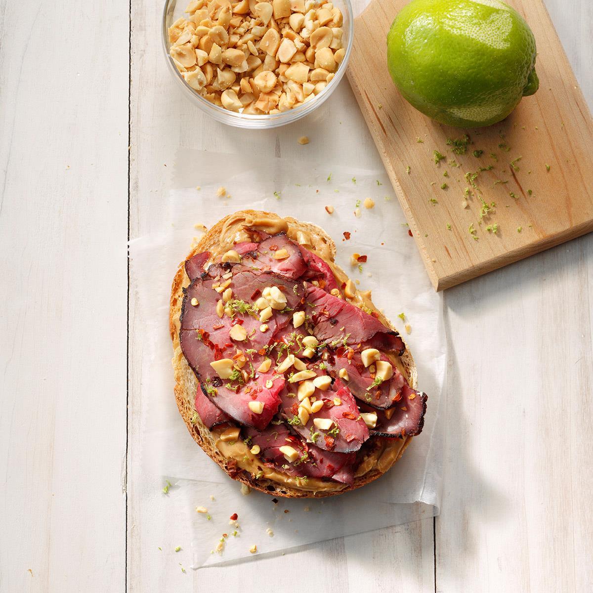 Receta De Sandwich De Carne Asada De Inspiración Tailandesa