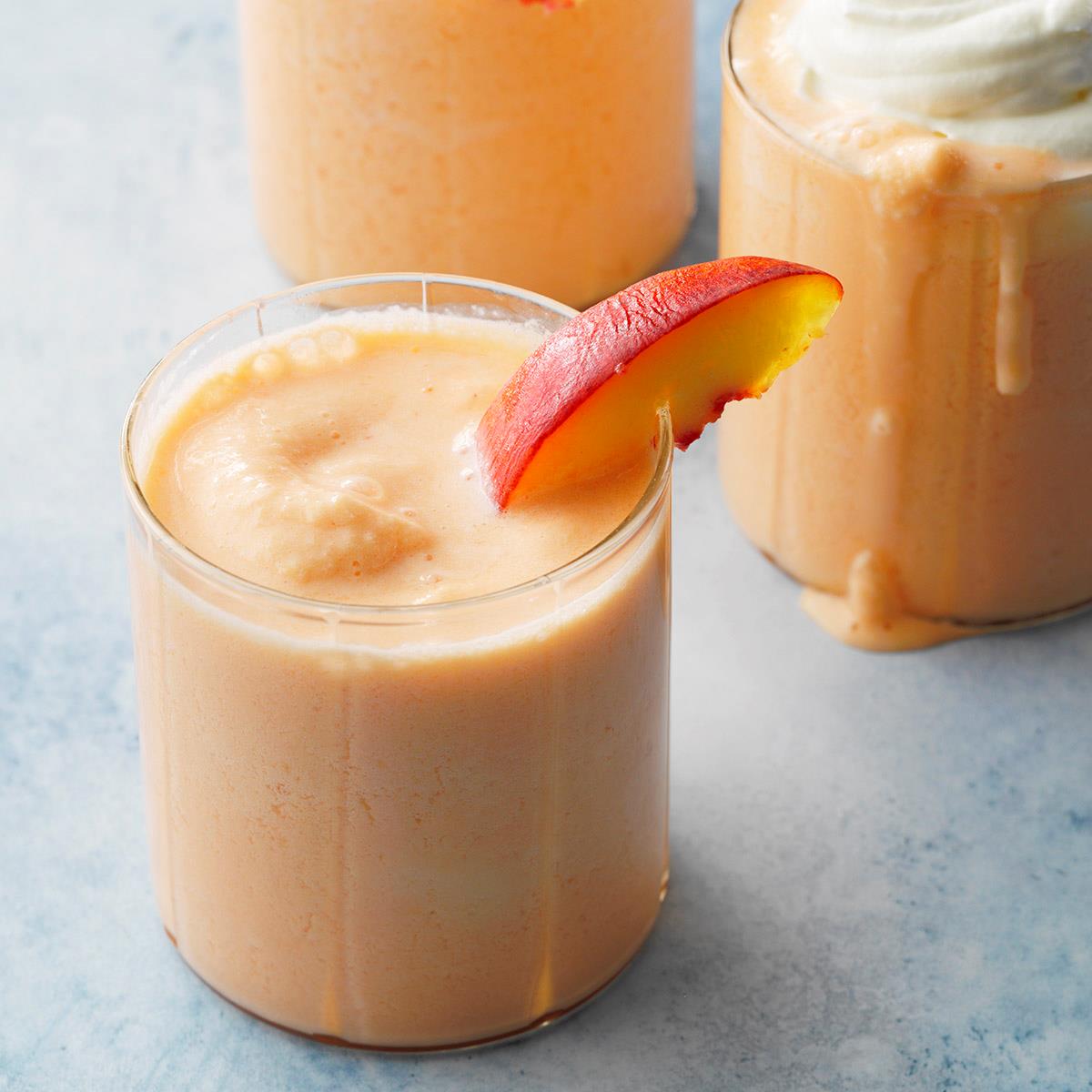 Receta de batido de durazno con gas