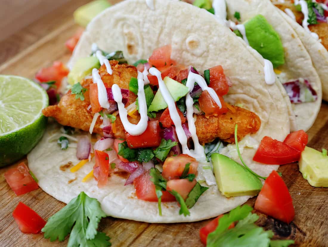 Receta de taco de pescado de Baja