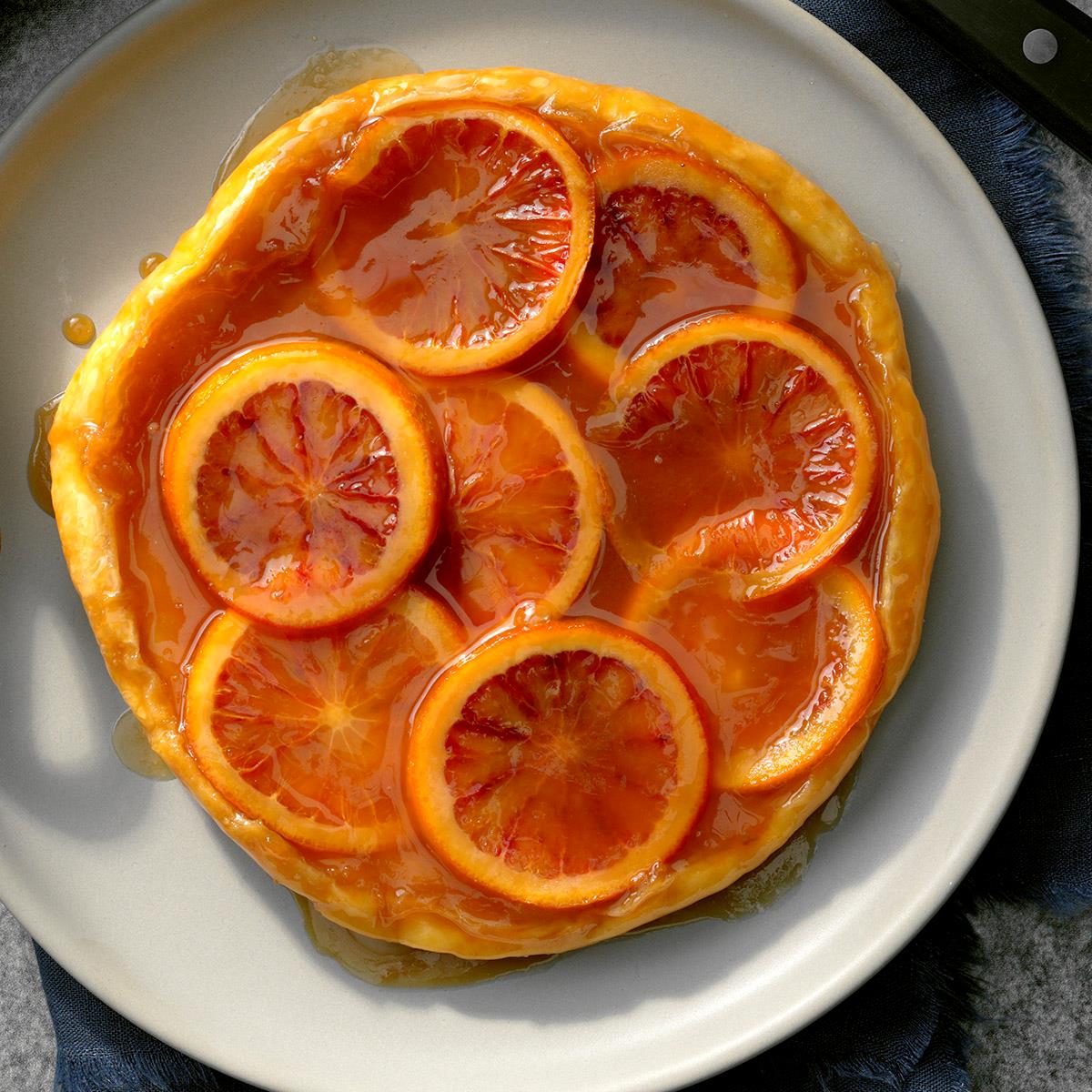 Receta Tarta Tatin de caramelo de naranja sanguina
