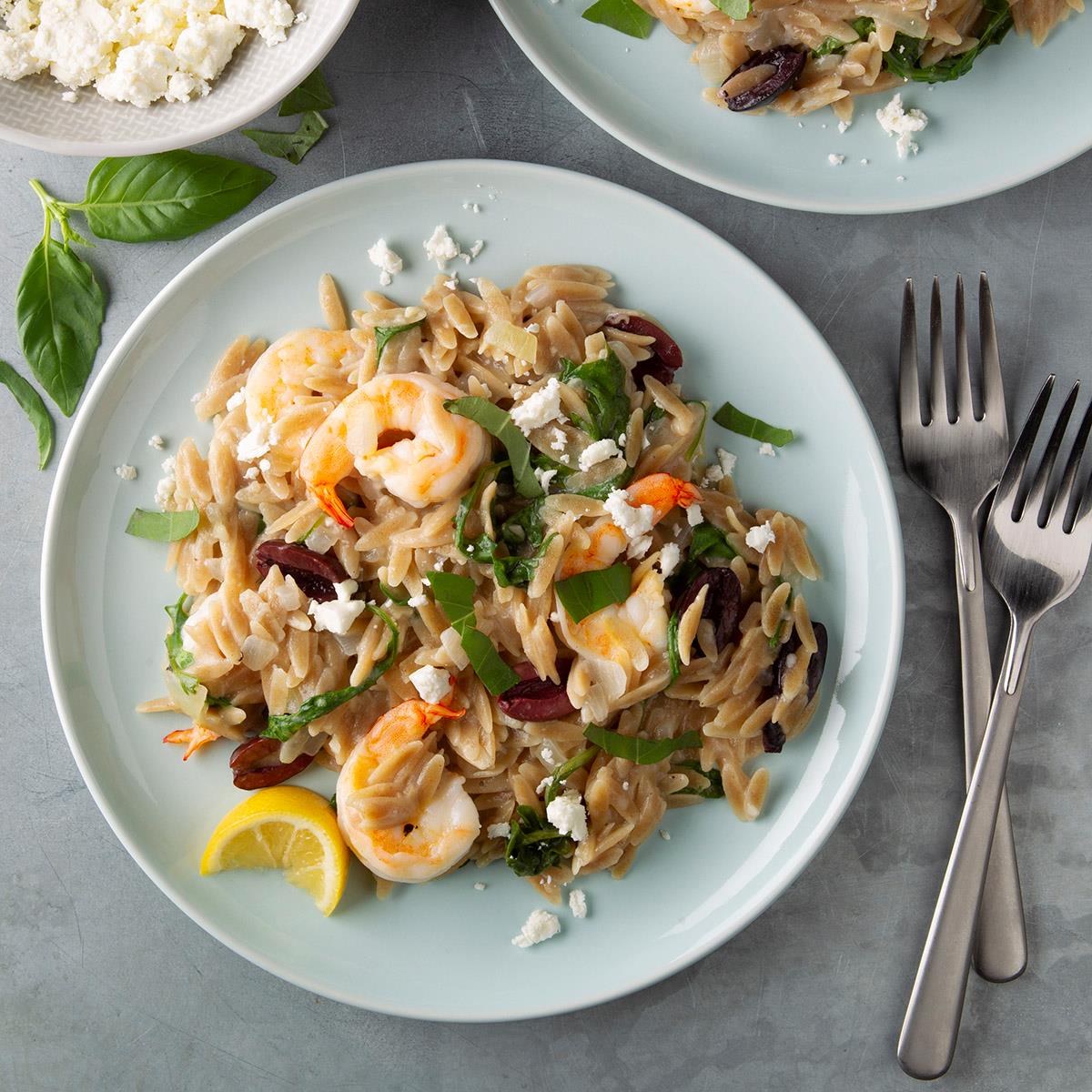 Receta de Orzo con Camarones al Limón