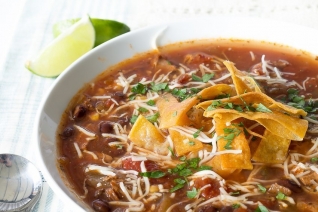 Fácil receta de sopa de tortilla de pavo