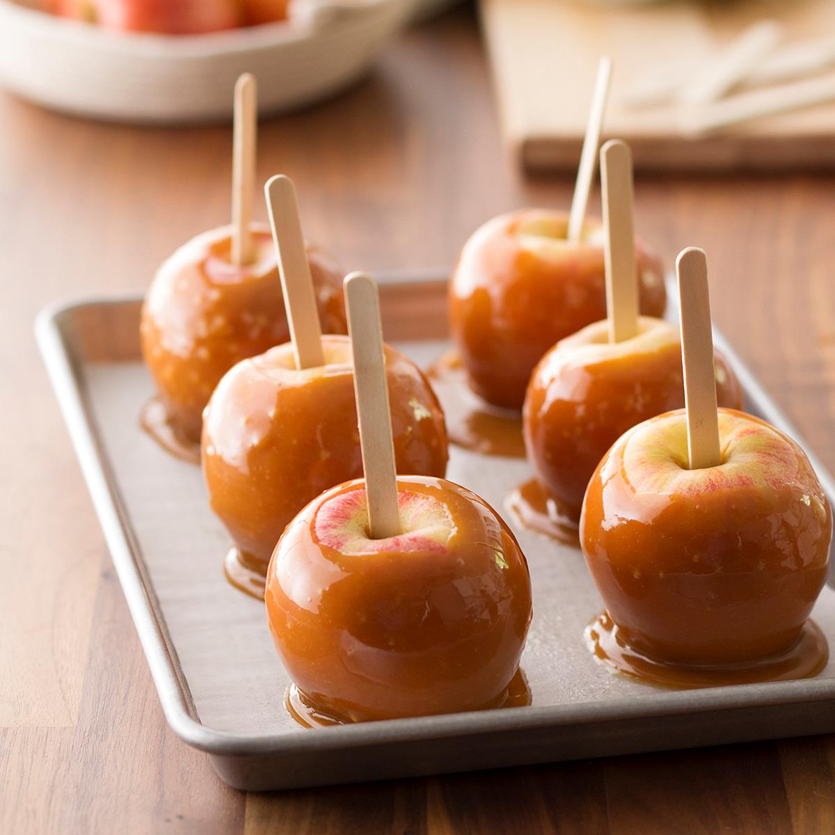 Receta fácil de manzanas de caramelo