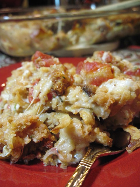 Receta rápida y fácil de cazuela de pollo Bruschetta