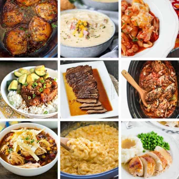 A collection of slow cooker dinner recipes