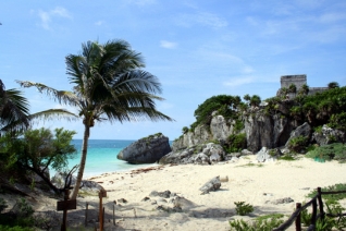 Mirando hacia atrás en Playa del Carmen