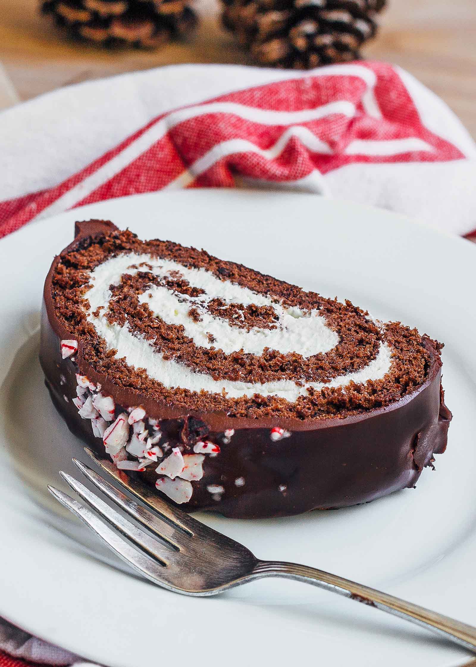 Rouleau à la menthe suisse et au chocolat
