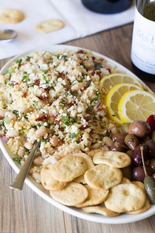 Ensalada Mediterránea De Cuscús De Frijoles Blancos
