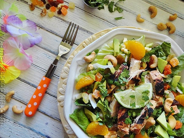 Ensalada de pollo a la parrilla de Key West