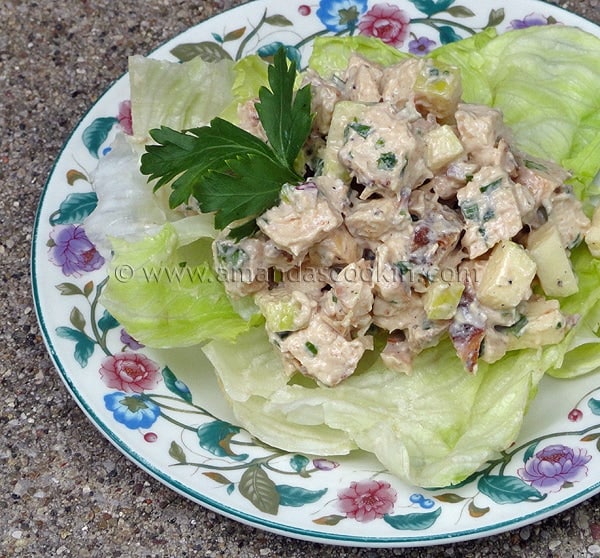 Salade de poulet restante