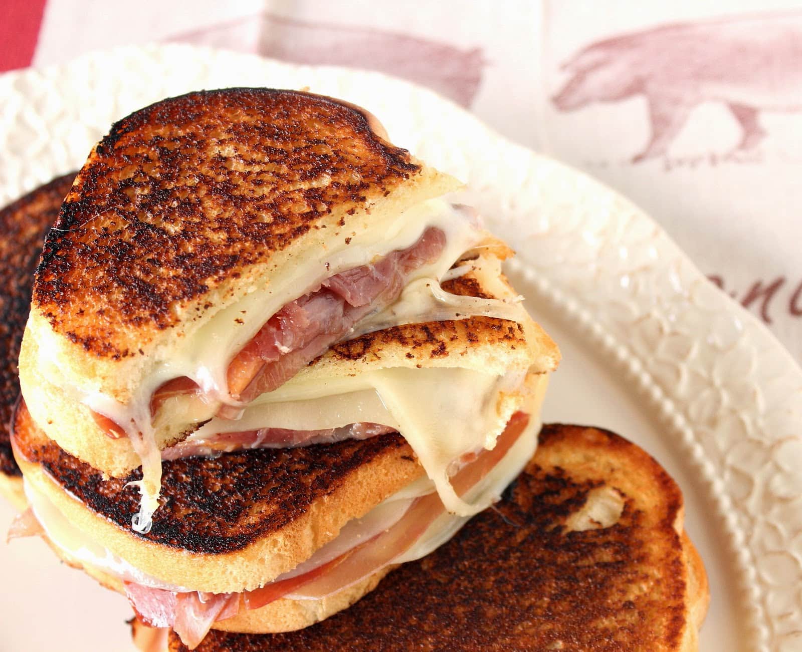 Grilled to ooey, gooey perfection. A Prosciutto, Melon & Provolone Grilled Cheese Sandwich will stretch your imagination for what a grilled cheese can (and should) be. Think out of the grilled cheese box and try one. You