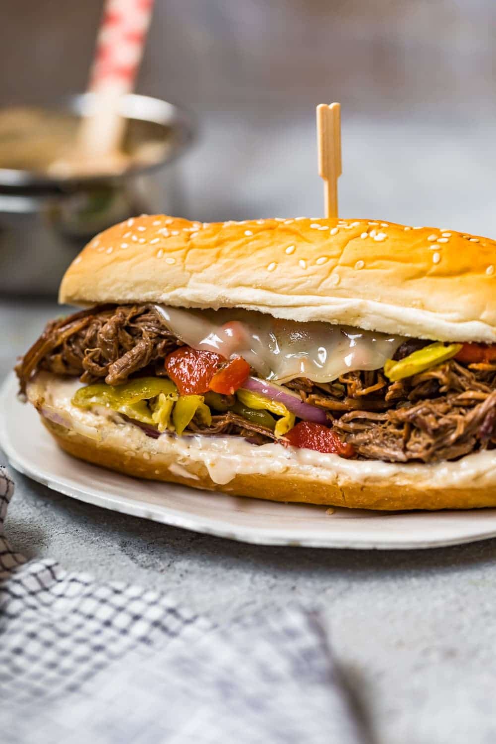 Sandwiches au bœuf italien à la mijoteuse (idée de recette de rôti restante)