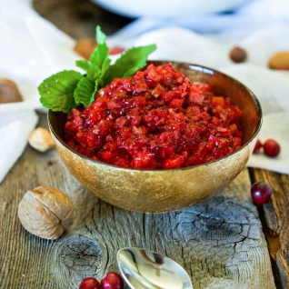 Salsa De Arándanos Fresca Con Cereza