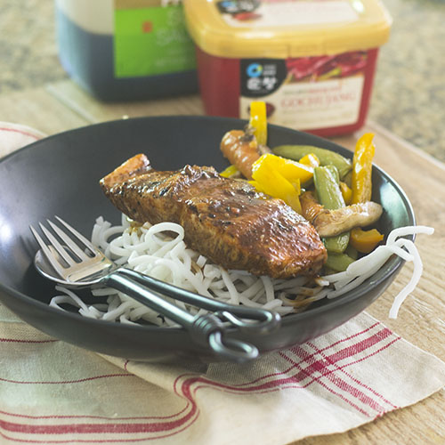 Guchujang Topped Salmon #glutenfree #seafood #guchujang