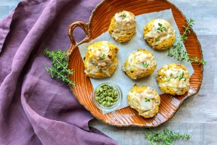 Easy Drop Pumpkin Scones con Tomillo