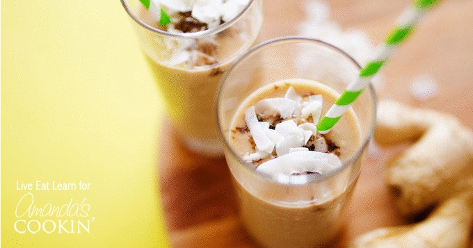 Batido de coco acogedor