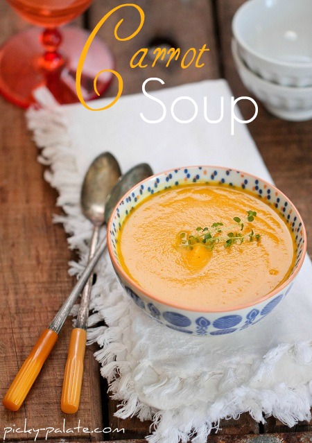 Sopa de zanahoria cremosa simple - Paladar exigente