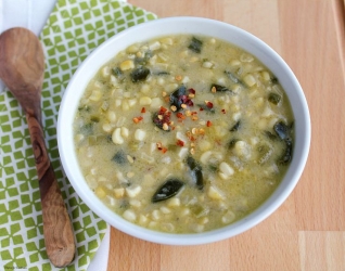 Sopa de maíz poblano