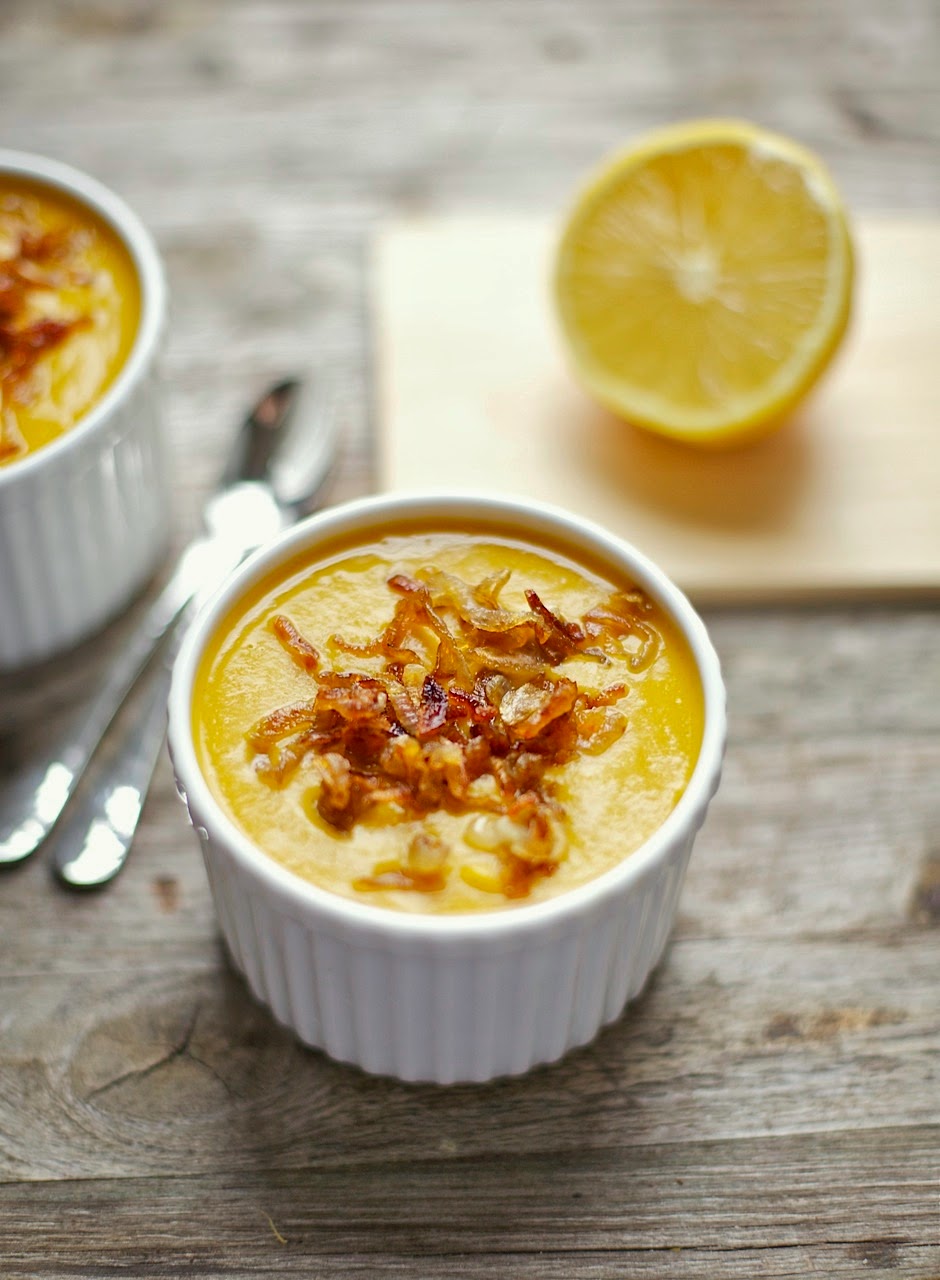 Sopa De Calabaza Con Chalotes Crujientes