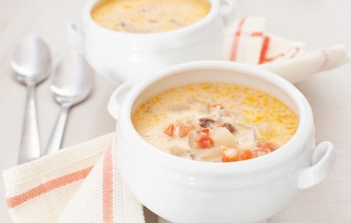 Sopa de salmón de solución rápida