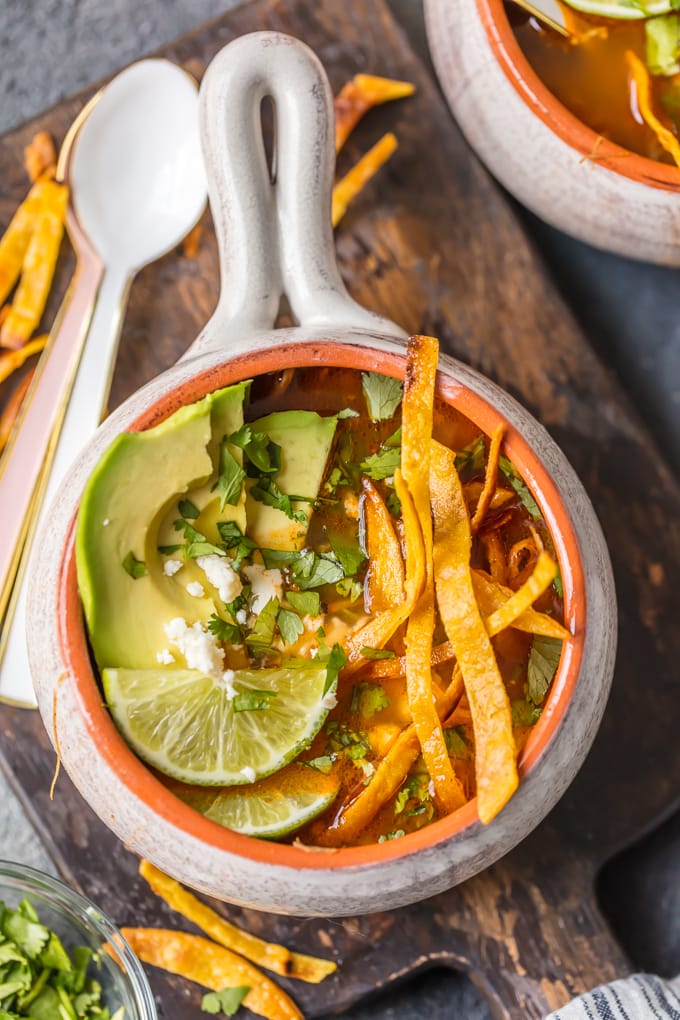 Sopa Instant&aacute;nea de Tortilla de Pollo