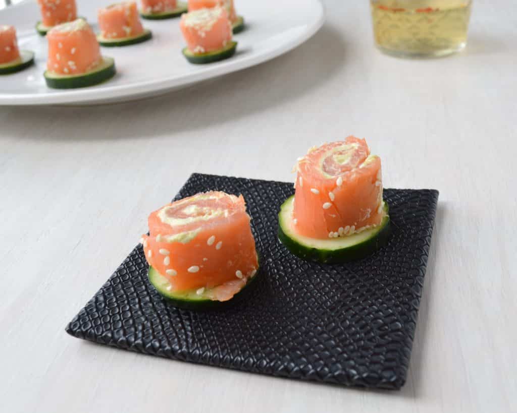 Salmon Avocado Spirals