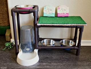 Stand de comida para gatos DIY