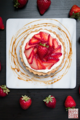 Dulce verano: Tartas de caramelo balsámico blanco fresa