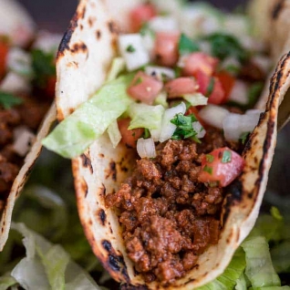 Tacos fáciles de carne molida