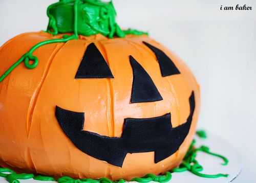 Pastel de calabaza de Halloween {Sorpresa dentro del pastel}