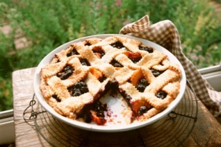 Pastel De Melocotón De Arándanos