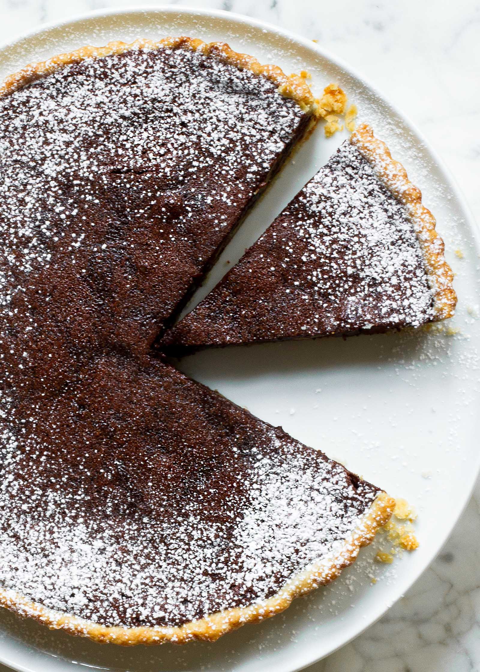 Tarte au chocolat et aux pacanes
