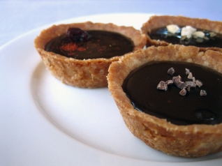 Tartaletas de chocolate agridulces