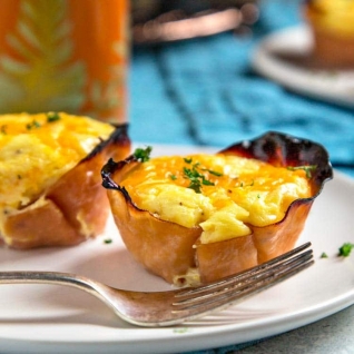Grits Tazas De Desayuno De Jamón Y Queso