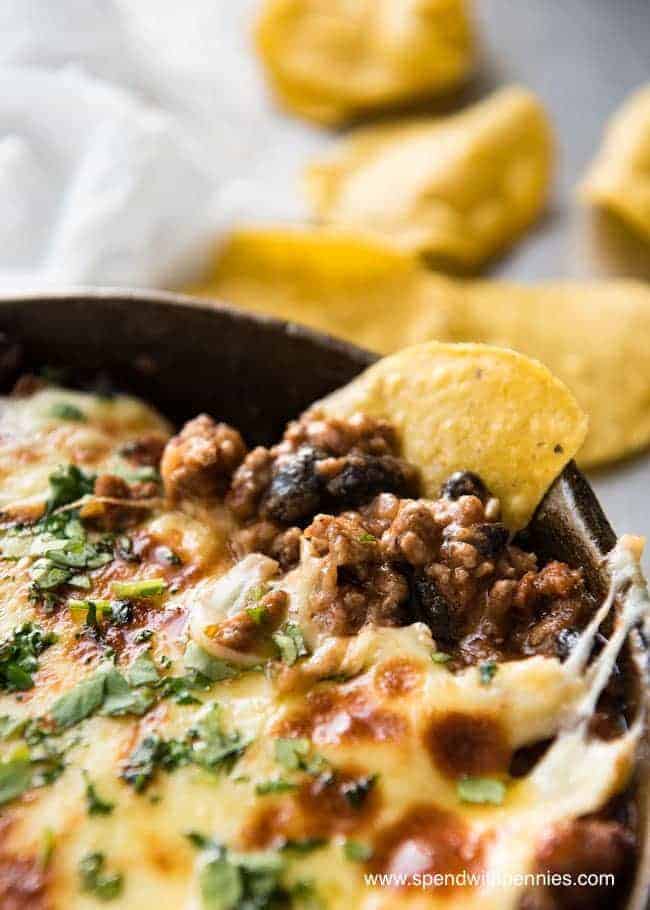 Dip de enchilada de carne