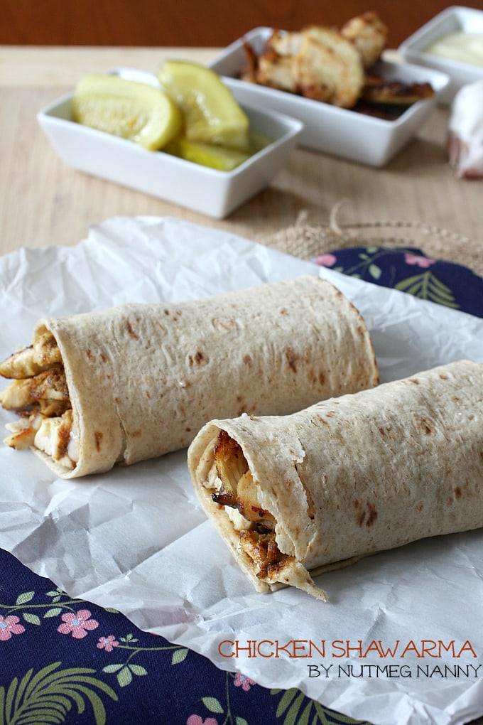 Wrap au poulet épicé Shawarma {Festival du Moyen-Orient}
