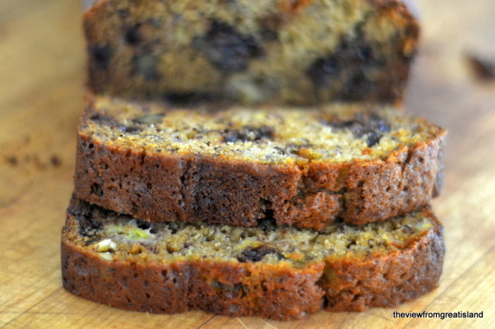 Pan de banana con chispas de chocolate 2