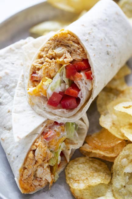 rollito de pollo con salsa Buffalo