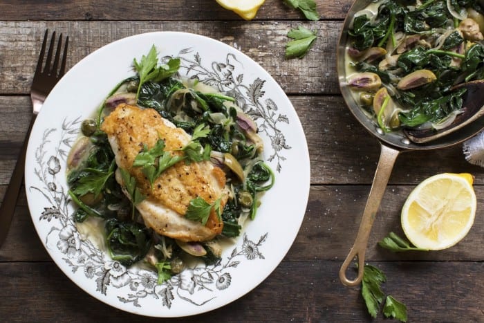 Artesanos estadounidenses: Sun Basket Chicken and Olives
