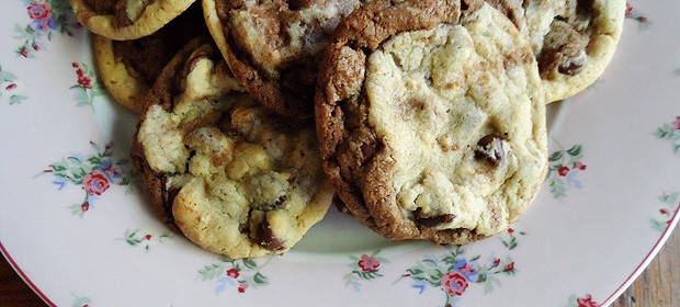 Galletas de chispas de chocolate de doble pila