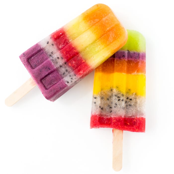 Cómo hacer paletas de arcoíris