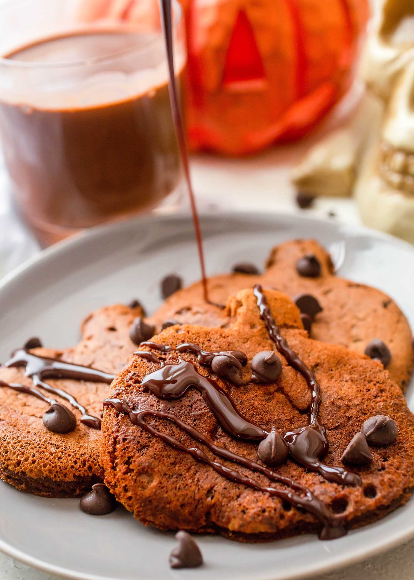 Crêpes au chocolat et à la citrouille