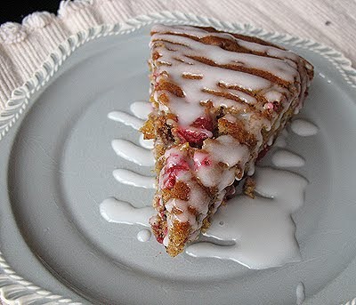 Pastel de café con calabaza y arándanos