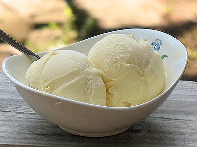 Glace au chocolat blanc
