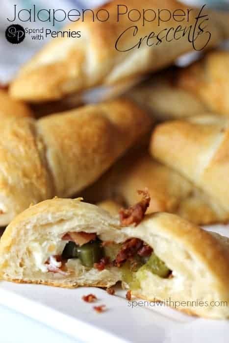 Jalape&ntilde;o Popper Crescent! &iexcl;Estos son excelentes como bocadillos o aperitivos!