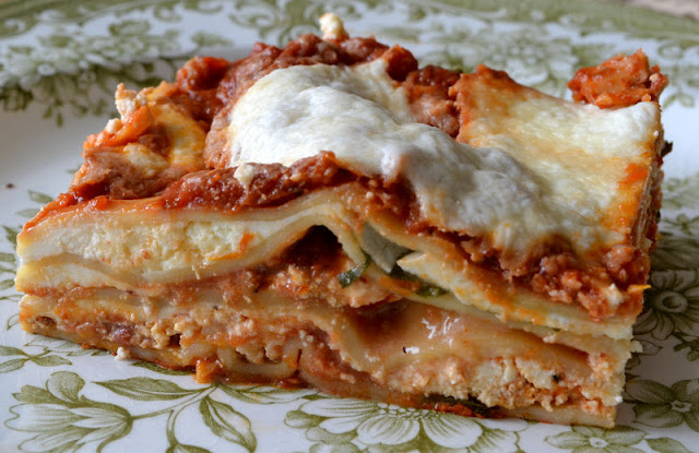 Lasaña sin carne Arrabbiata